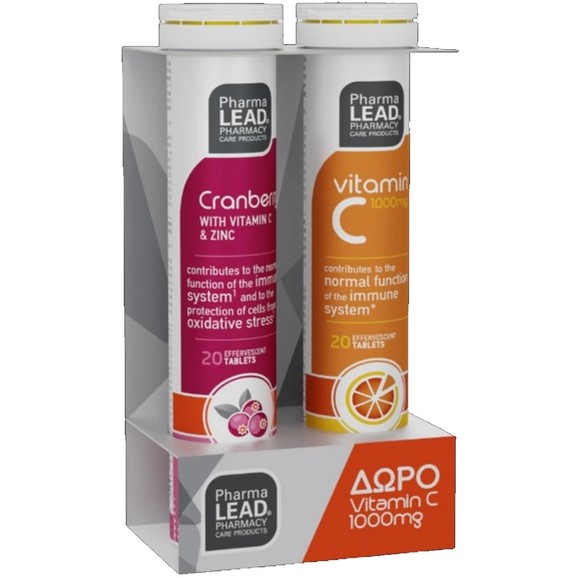Pharmalead Promo Cranberry 20 Effer.tabs & Δώρο Vitamin C 1000mg 20 Effer.tabs