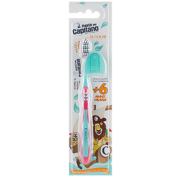 Pasta Del Capitano Junior Soft Toothbrush 6+ Years 1 Τεμάχιο - Κόκκινο