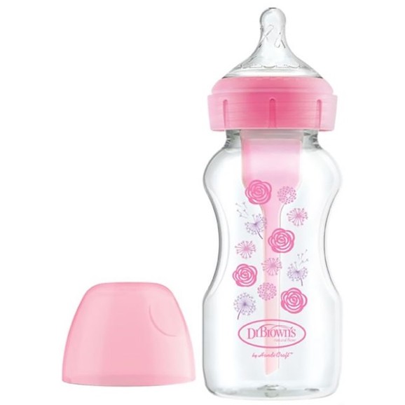 Dr Brown’s Options WB91801 Anti-Colic Bottle 0+m Ροζ 270ml Dr Brown’s Options WB91801 Anti-Colic Bottle 0+m Ροζ 270ml