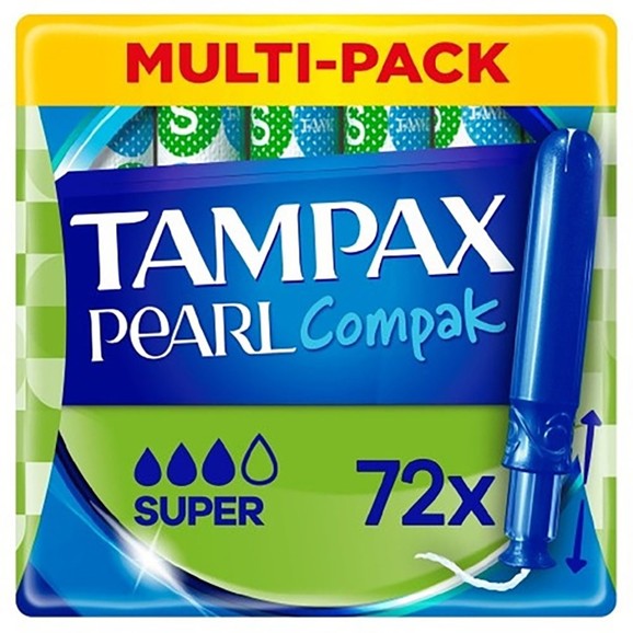 Tampax Promo Multi-Pack Compak Pearl Super 72 Τεμάχια