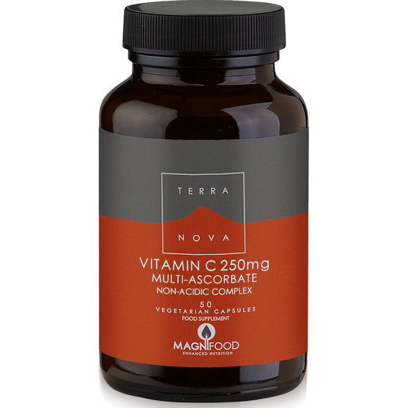 Terranova Vitamin C 250mg Complex Βιταμίνη C με Δυναμικό Συνδυασμό Υπερτροφών, Μέγιστη Απορροφησιμότητα & Αποτελεσματικότητα 50c