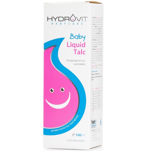 Hydrovit Baby Liquid Talc Υγρή Πούδρα, Εξαιρετικά Φιλική Στην Ευαίσθητη και Τρυφερή Επιδερμίδα των Νεογνών 100ml