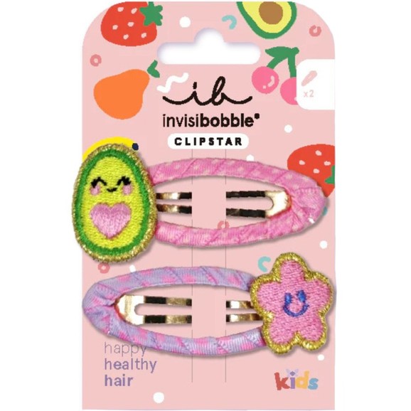 Invisibobble Clipstar Snap Clip Kids Frutti Avocado 2 Τεμάχια Invisibobble Clipstar Snap Clip Kids Frutti Avocado 2 Τεμάχια