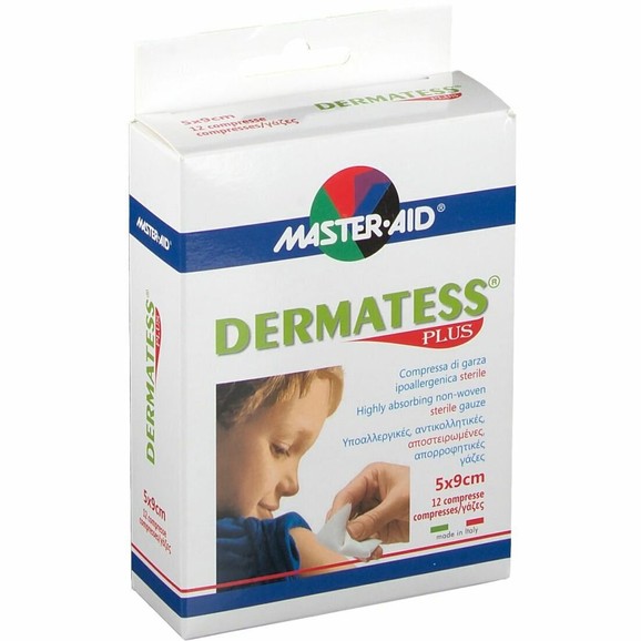 Master Aid Dermatess Plus Non-Woven Sterile Gauze 5cm x 9cm 12 Τεμάχια