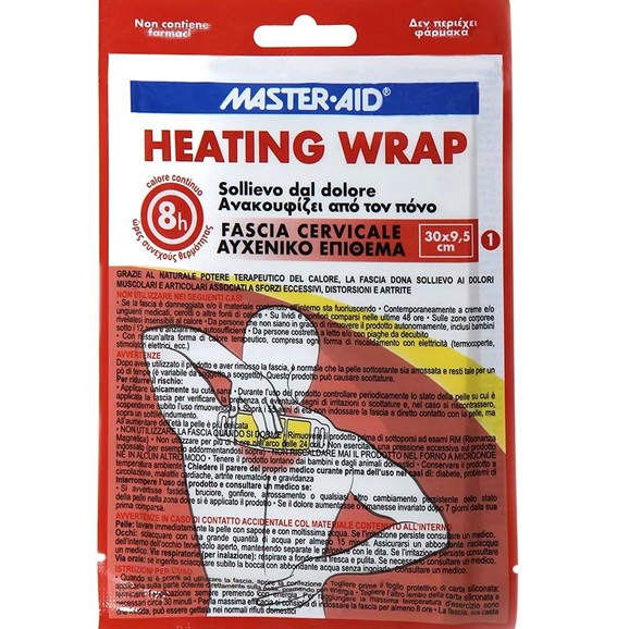 Master Aid Heating Wrap Fascia Cervicale 30x9,5cm 1 Τεμάχιο