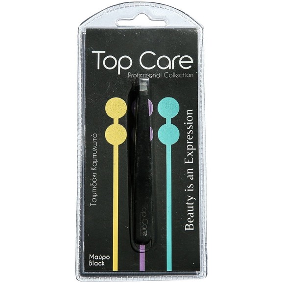 Top Care Tile Tweezers Curved 1 Τεμάχιο - Μαύρο 