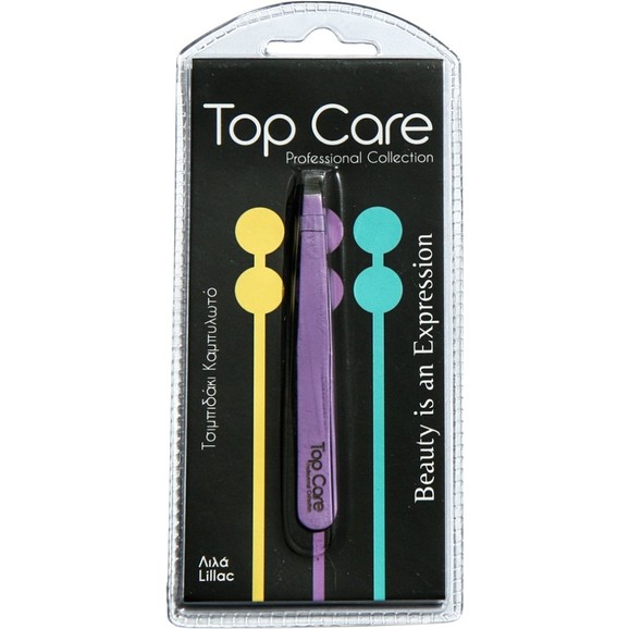 Top Care Tile Tweezers Curved 1 Τεμάχιο - Λιλά