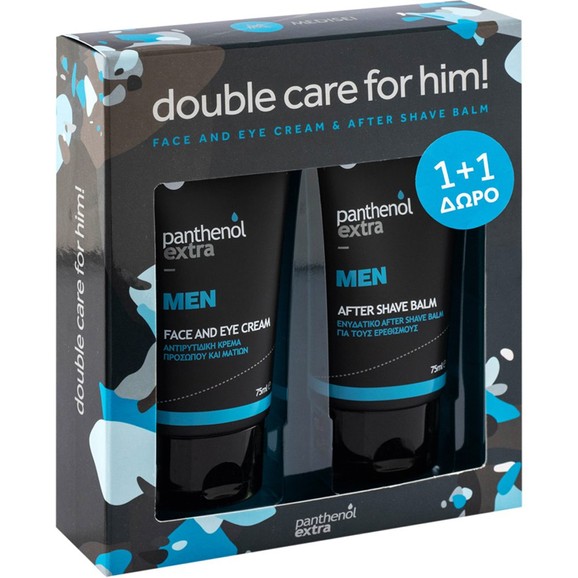 Medisei Panthenol Extra Πακέτο Προσφοράς Men Care Face & Eye Cream 75ml & After Shave Balm 75ml