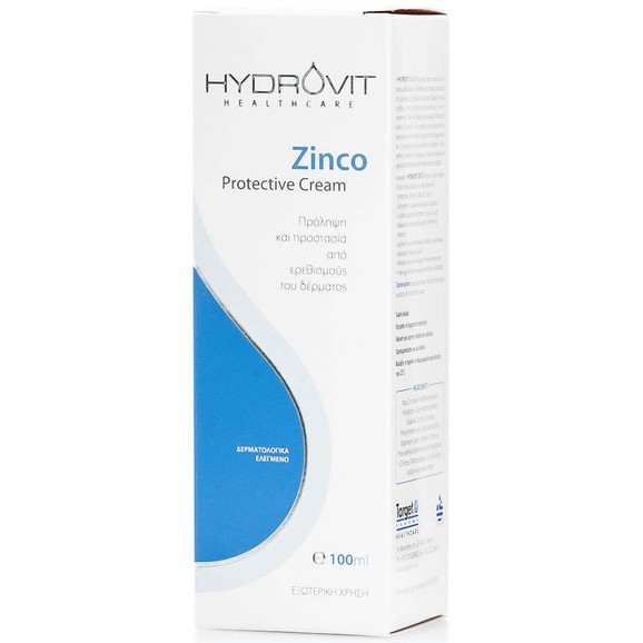 Hydrovit Zinco Protective Cream Ειδική Κρέμα για Προστασία και Ανάπλαση της Ευαίσθητης Επιδερμίδας 100ml