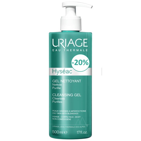 Uriage Eau Thermale Hyseac Cleansing Gel 500ml Promo -20%