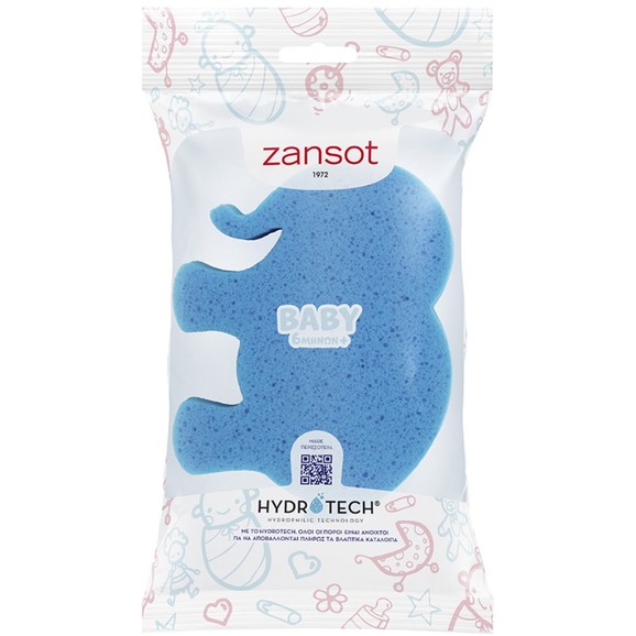 Zansot Baby 6 Months Sponge 1 Τεμάχιο - Μπλέ Ελεφαντάκι
