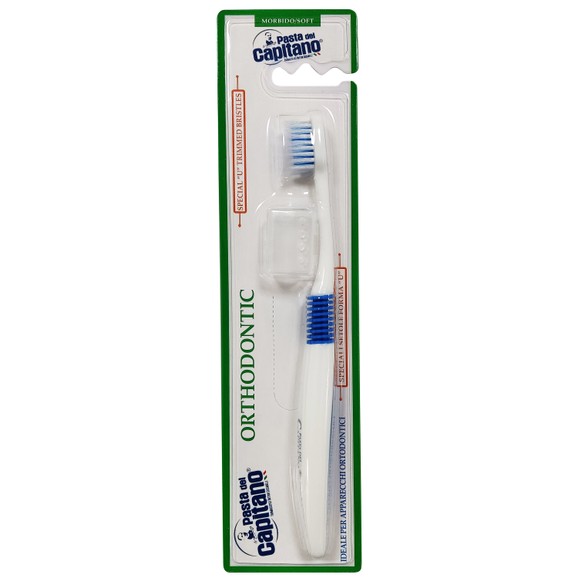 Pasta Del Capitano Orthodontic Toothbrush Blue Soft 1 Τεμάχιο