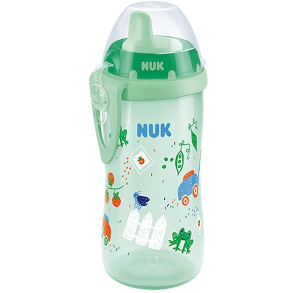 Nuk First Choice Kiddy Cup 12m+ PP Παγουράκι με Ρύγχος & Καπάκι Πράσινο 300ml