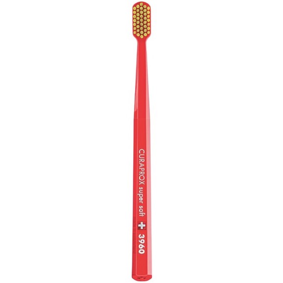 Curaprox CS 3960 Super Soft Toothbrush 1 Τεμάχιο - Κόκκινο/ Κίτρινο