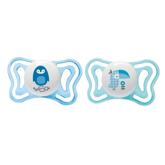Chicco Silicone Soother Physio Forma Light 2-6m 2 Τεμάχια - Μπλε/ Γαλάζιο