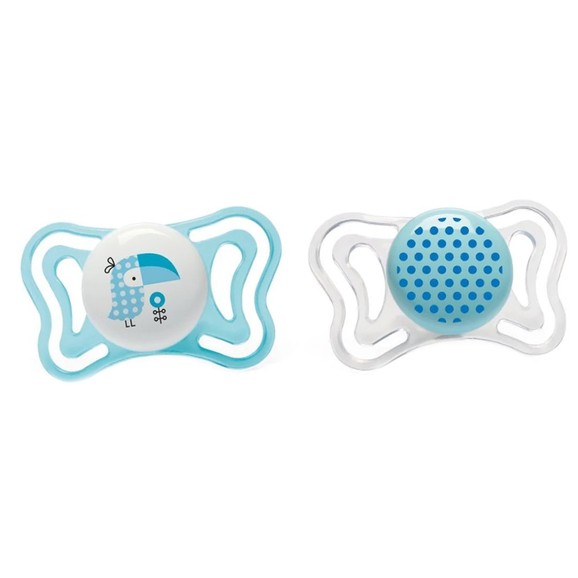 Chicco Silicone Soother Physio Forma Light 2-6m 2 Τεμάχια - Γαλάζιο/ Διάφανο