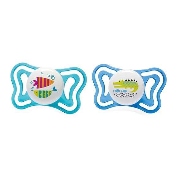 Chicco Silicone Soother Physio Forma Light 16-36m 2 Τεμάχια - Γαλάζιο/ Μπλε