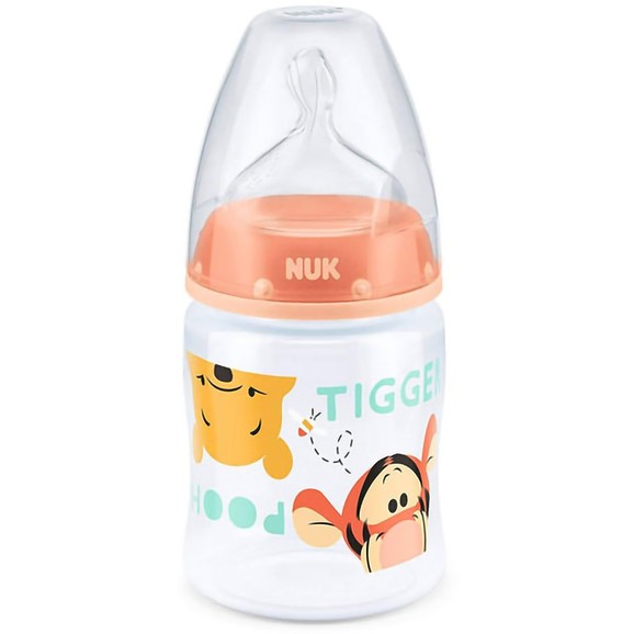 Nuk First Choice Plus Disney Winnie the Pooh 0-6m Anti-Colic Bottle 150ml - Πορτοκαλί