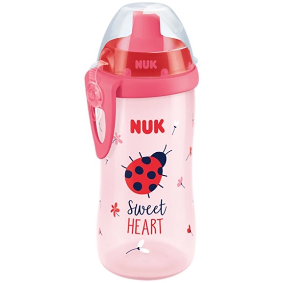 Nuk First Choice Soft Straw Flexi Cup 12m+, 300ml - Κόκκινο