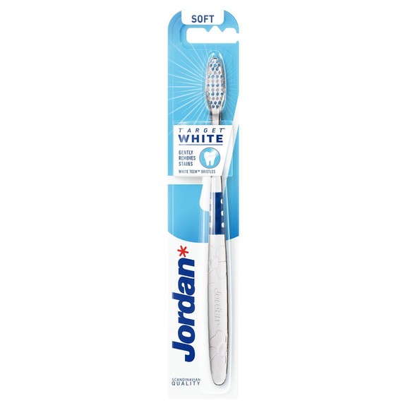 Jordan Target White Toothbrush Soft 1 Τεμάχιο - Μπλε