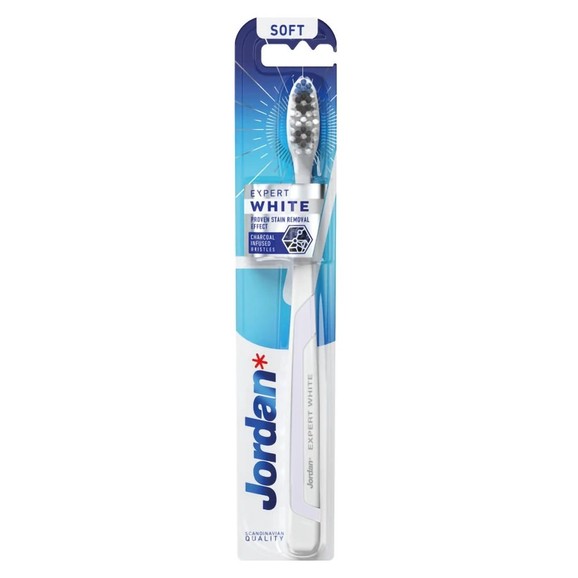 Jordan Expert White Toothbrush Soft 1 Τεμάχιο - Άσπρο