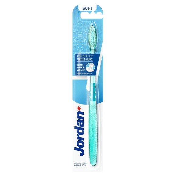 Jordan Target Teeth & Gums Toothbrush Soft 1 Τεμάχιο - Τιρκουάζ