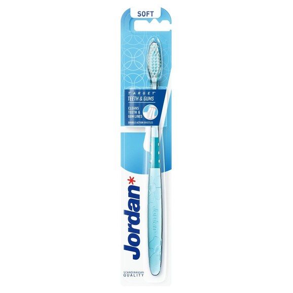 Jordan Target Teeth & Gums Toothbrush Soft 1 Τεμάχιο - Γαλάζιο