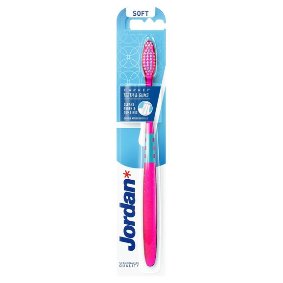Jordan Target Teeth & Gums Toothbrush Soft 1 Τεμάχιο - Φούξια