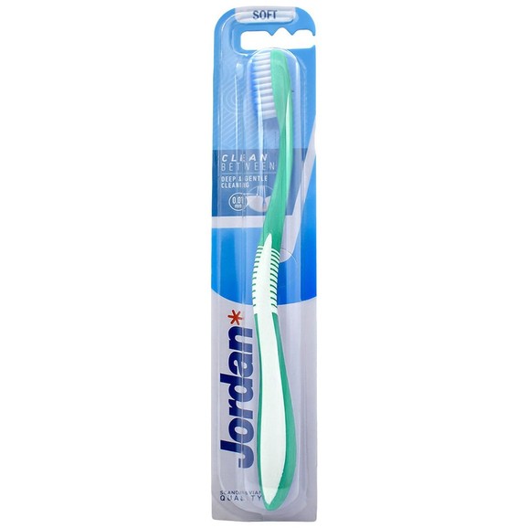 Jordan Clean Between Toothbrush Soft 0.01mm 1 Τεμάχιο, Κωδ 310036 - Τιρκουάζ