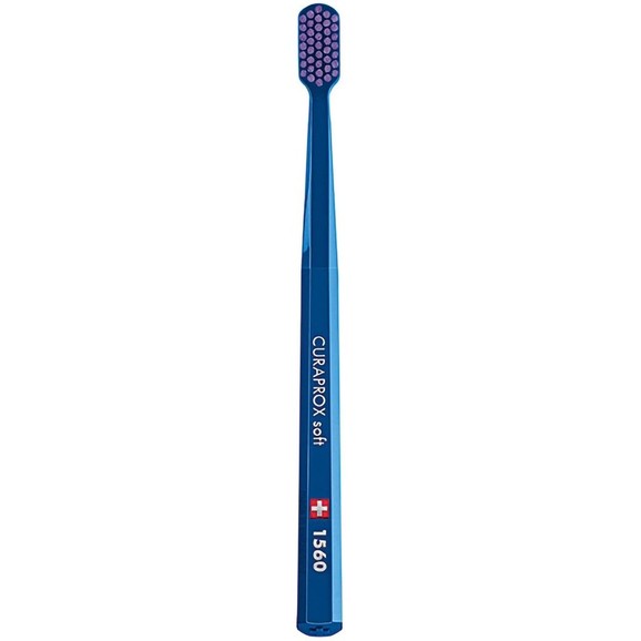 Curaprox CS 1560 Soft Toothbrush 1 Τεμάχιο - Σκούρο Μπλε / Μωβ