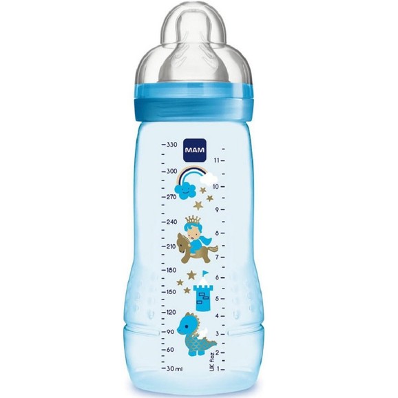 Mam Easy Active Baby Bottle Fairy Tale 4m+ Κωδ 361S 330ml - Γαλάζιο