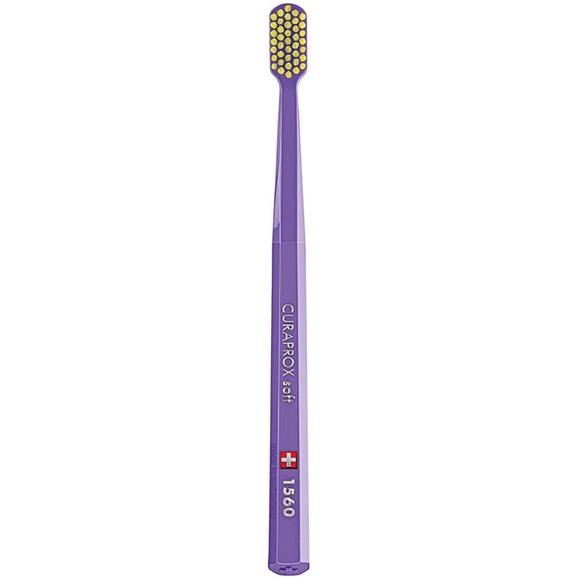 Curaprox CS 1560 Soft Toothbrush 1 Τεμάχιο - Μωβ / Κίτρινο