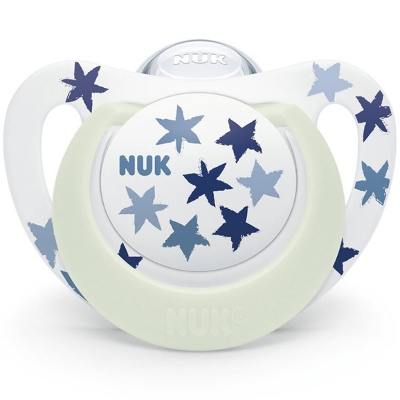 Nuk Star Night Silicone Soother 6-18m 1 Τεμάχιο - Μπλε