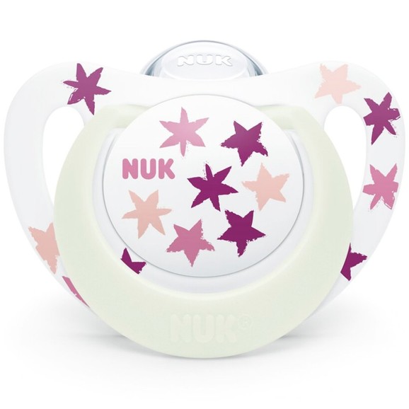 Nuk Star Night Silicone Soother 6-18m 1 Τεμάχιο - Ροζ