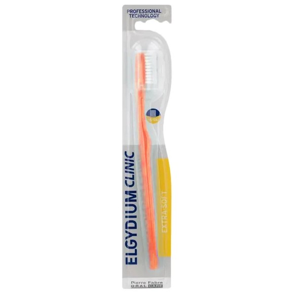 Elgydium Clinic Extra-Soft 15/100 Toothbrush 1 Τεμάχιο - Πορτοκαλί