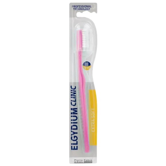 Elgydium Clinic Extra-Soft 15/100 Toothbrush 1 Τεμάχιο - Φούξια