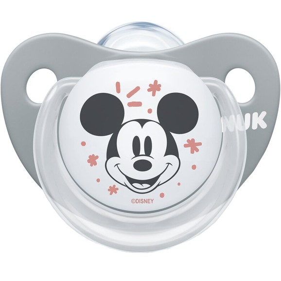 Nuk Trendline Disney Mickey Silicone 0-6 Μηνών 1 Τεμάχιο - Γκρι