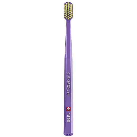 Curaprox CS 1560 Soft Toothbrush 1 Τεμάχιο - Μωβ / Λαχανί