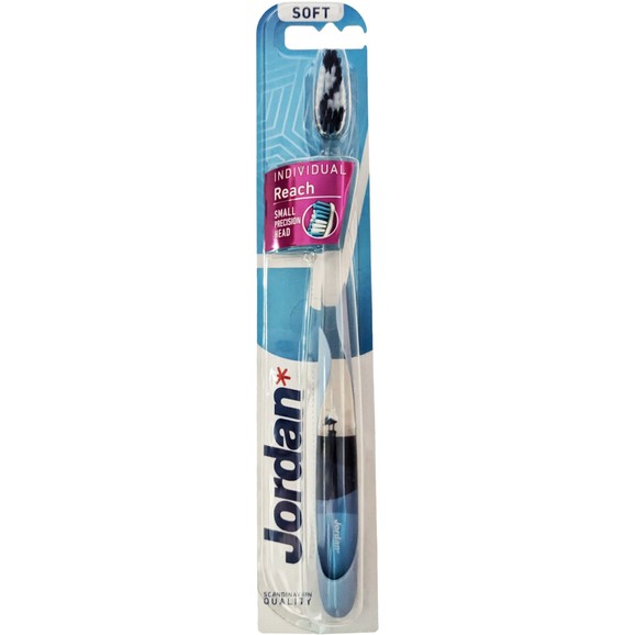 Jordan Individual Reach Soft Toothbrush 1 Τεμάχιο Κωδ 310041 - Γαλάζιο