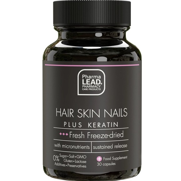 Δώρο Pharmalead Hair Skin Nails Plus Keratin Συμπλήρωμα Διατροφής με Κερατίνη για τη Θρέψη Μαλλιών, Νυχιών & Δέρματος 15caps