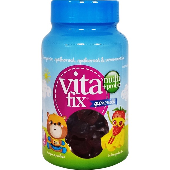 Δώρο Intermed Vitafix Multi & Probio Gummies Συμπλήρωμα Διατροφής για Παιδιά με 9 Βιταμίνες, Πρεβιοτικά, Προβιοτικά & Ιχνοστοιχεία 60 Ζελεδάκια