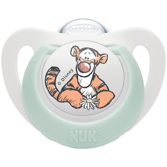 Nuk Star Disney Baby Winnie the Pooh Silicone Soother 0-6m 1 Τεμάχιο - Λευκό