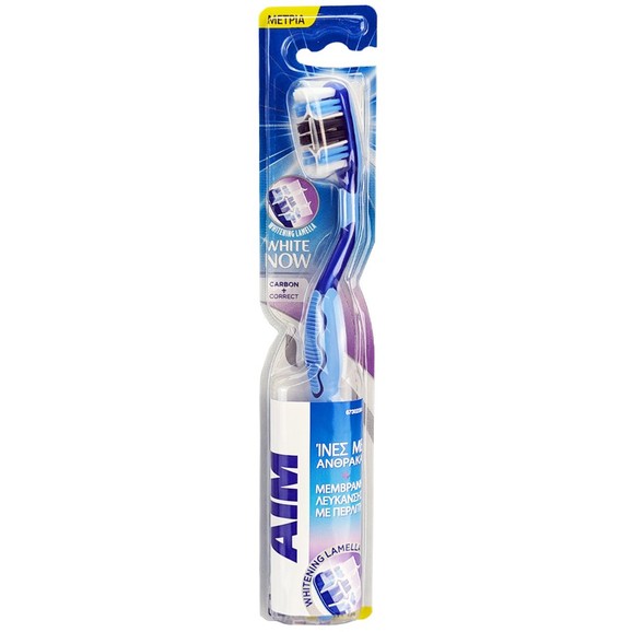 Aim White Now Carbon+Correct Toothbrush 1 Τεμάχιο - Μπλε