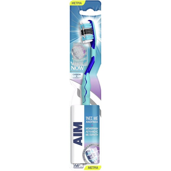 Aim White Now Carbon+Correct Toothbrush 1 Τεμάχιο