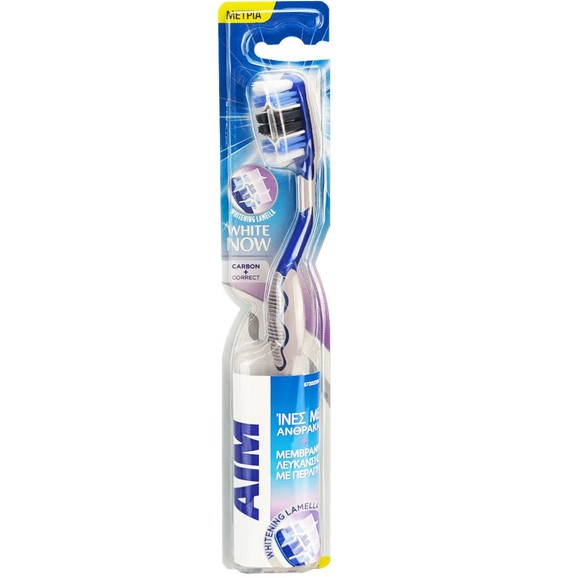 Aim White Now Carbon+Correct Toothbrush 1 Τεμάχιο - Γκρι