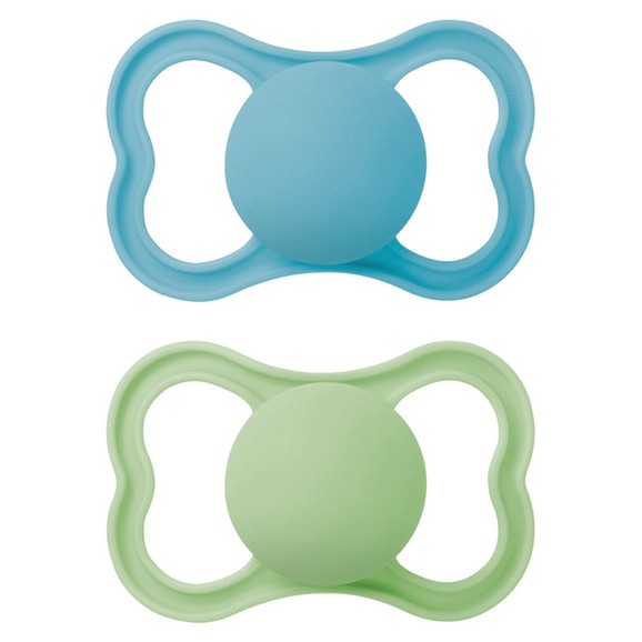 Mam Supreme Silicone Soother 6-16m Κωδ 245SBc, 2 Τεμάχια - Μπλε / Πράσινο