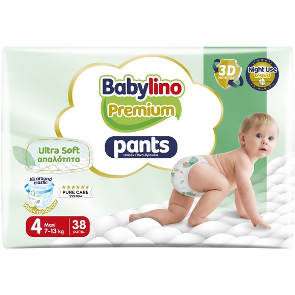 Δώρο Babylino Premium Ultra Soft Pants Νο4 Maxi (7-13kg) 38 Τεμάχια Δώρο Babylino Premium Ultra Soft Pants Νο4 Maxi (7-13kg) 38 Τεμάχια