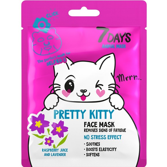 Δώρο 7DAYS Pretty Kitty Anti Fatigue Raspberry & Lavender Face Mask 28g Δώρο 7DAYS Pretty Kitty Anti Fatigue Raspberry & Lavender Face Mask 28g