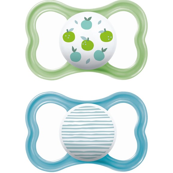 Mam Air Orthodontic Latex Soother 6-16m Κωδ 216L, 2 Τεμάχια - Πράσινο / Μπλε Mam Air Orthodontic Latex Soother 6-16m Κωδ 216L, 2 Τεμάχια - Πράσινο / Μπλε