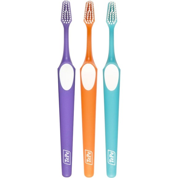 Tepe Supreme Soft Toothbrush 3 Τεμάχια - Μωβ / Πορτοκαλί / Γαλάζιο Tepe Supreme Soft Toothbrush 3 Τεμάχια - Μωβ / Πορτοκαλί / Γαλάζιο